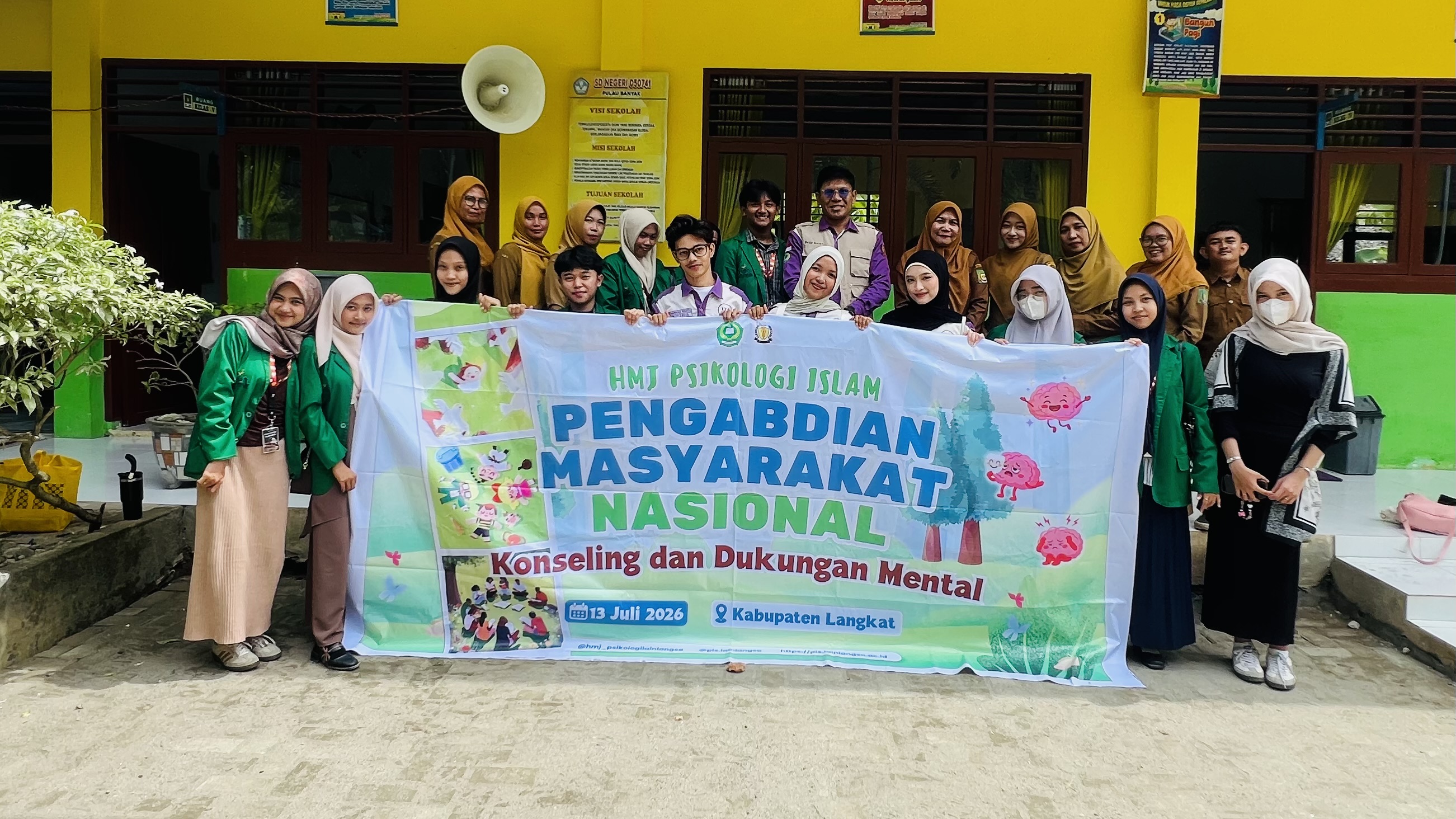 Himpunan Mahasiswa Psikologi Islam Gelar Kegiatan Pengabdian Nasional di Langkat