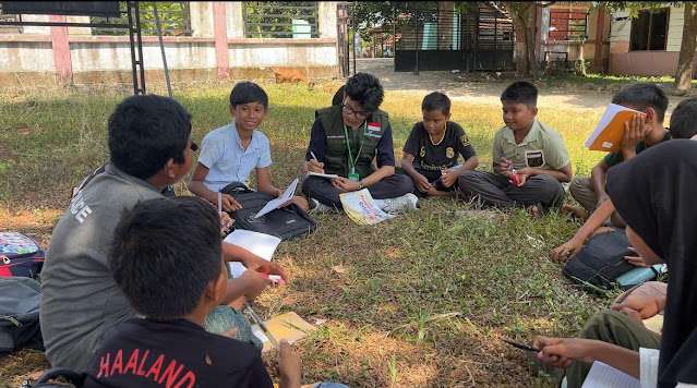 M. Wahyu Alhabib, Relawan Aceh Mengajar Dampingi Anak SD & SMP di Lampanah
